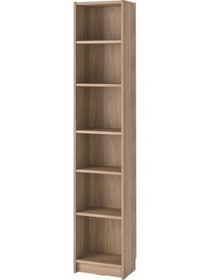 IKEA Modern Kahverengi Kitaplık 40X28X202 cm - Salon Çalışma Odası Kaliteli Dolap - Şık Depolama