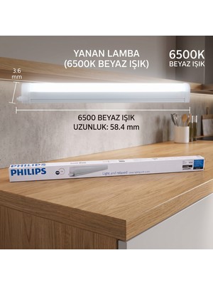Philips  Tezgah Altı Aydınlatma 7W 6500K Beyaz Işık  58.4mm Uzunluk