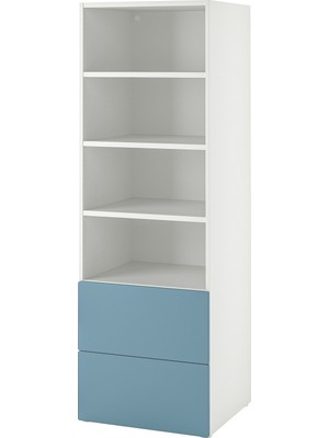 IKEA Modern Beyaz Kitaplık 60X57X181 cm - Salon Çalışma Odası Kaliteli Dolap - Şık Depolama