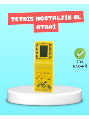 Aydogan's Ayd Taşınabilir El Aterisi Gameboy – Klasik Tetris Oyunu, Pil ile Çalışan Mini El Konsolu