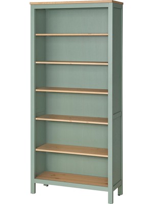 IKEA Modern Yeşil Kitaplık 90X197 cm - Salon Çalışma Odası Kaliteli Dolap - Şık Depolama