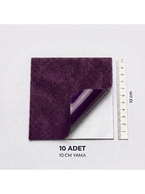 Halfart Kendinden Yapışkanlı Alcantara Tamir Yaması 10X10 cm 10 Adet Süet Kumaş Deri Koltuk Araba Onarım Yaması