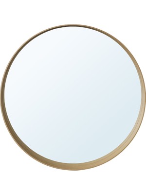 IKEA Modern Kahverengi Yuvarlak Duvar Aynası 80 cm cm - Duvar/salon Dekoratif Ayna - Şık Modern Tasarım
