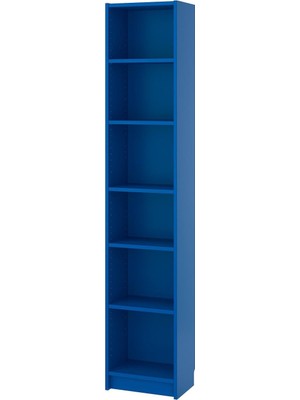 IKEA Modern Mavi Kitaplık 40X28X202 cm - Salon Çalışma Odası Kaliteli Dolap - Şık Depolama