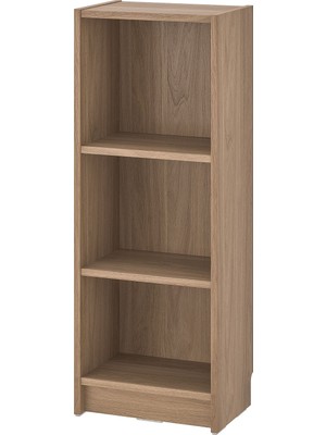 IKEA Modern Kahverengi Kitaplık 40X28X106 cm - Salon Çalışma Odası Kaliteli Dolap - Şık Depolama