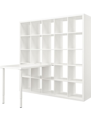 IKEA Modern Beyaz Kitaplık 182X139X182 cm - Salon Çalışma Odası Kaliteli Dolap - Şık Depolama