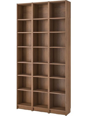 IKEA Modern Kahverengi Kitaplık 120X28X237 cm - Salon Çalışma Odası Kaliteli Dolap - Şık Depolama