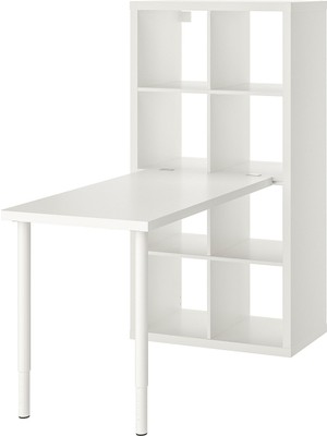 IKEA Modern Beyaz Kitaplık 77X139X147 cm - Salon Çalışma Odası Kaliteli Dolap - Şık Depolama