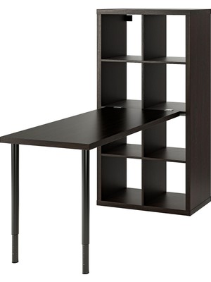 IKEA Modern Siyah Kitaplık  cm - Salon Çalışma Odası Kaliteli Dolap - Şık Depolama