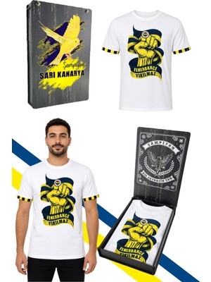 Erkek Trıbun Fenerbahçe Yıkılmaz T-Shirt Uv Kutu Hediyeli