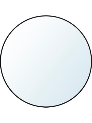IKEA Modern Siyah Yuvarlak Duvar Aynası 50 cm cm - Duvar/salon Dekoratif Ayna - Şık Modern Tasarım