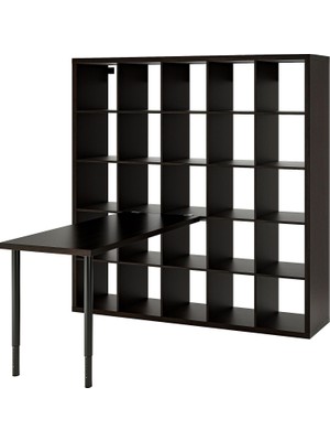 IKEA Modern Siyah Kitaplık  cm - Salon Çalışma Odası Kaliteli Dolap - Şık Depolama