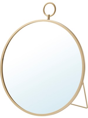 IKEA Modern Altın Masa Aynası 25 cm cm - Duvar/salon Dekoratif Ayna - Şık Modern Tasarım