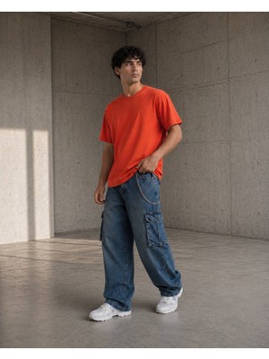 Shemard Orange Regular Fit T-Shirt