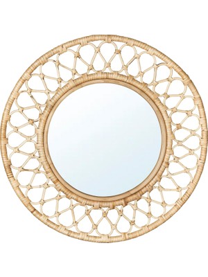 IKEA Modern Gri Yuvarlak Duvar Aynası 55 cm cm - Duvar/salon Dekoratif Ayna - Şık Modern Tasarım