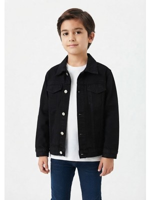 Güler Butik Unisex Gri Mavi Siyah Renk Alternatifli Kot Ceket- Unisex Çocuk Denim Ceket