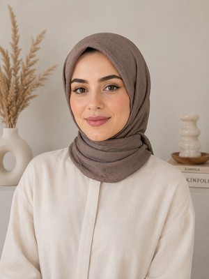 Bambu Kraş Eşarp - Vizon