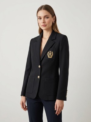 Ekol Kolej Stili Armalı Kruvaze Kesim Blazer 4165