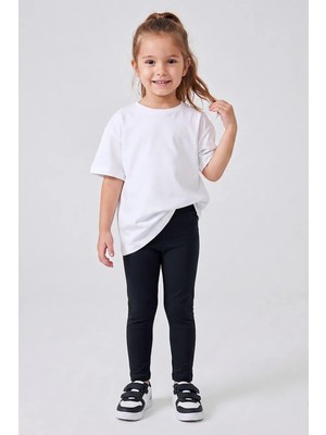 Queen Kids 5172 Kız Çocuk Kışlık Tayt Siyah