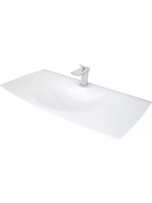 Serel Purity Tezgah Üstü Etajerli Lavabo Seti - Beyaz - PR35STS110H