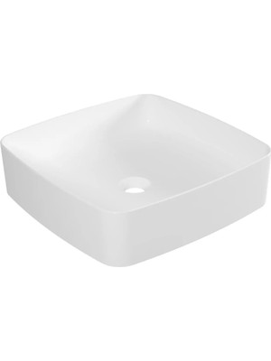 Serel Slımlıne Tezgahustu Kare Lavabo - Beyaz - 9501DXS110H