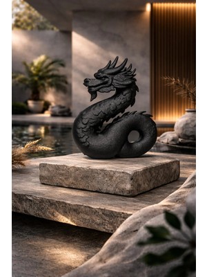 Hanori Collection Fortuna Draco | Fantastik Dekoratif Ejderha Heykeli | Flow Serisi 3D Baskı