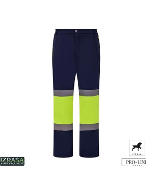 Izrasa™ Softshell Oxford Diz Takviyeli Reflektörlü Lacivert Iş Pantolonu Smp/n | Su Geçirmez, Nefes Alabilir, Teknik Outdoor Pantolon