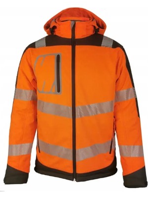 Vizwell VWJK268 Reflektörlü Termal Softshell Mont | En Iso 20471 Class 3, Su Geçirmez, Isı Yansıtıcı, Profesyonel Iş Montu