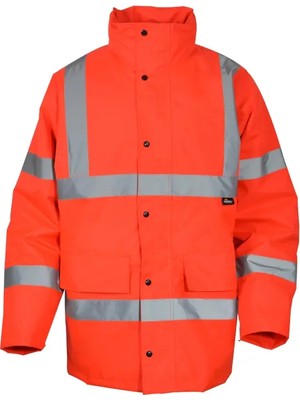 Vizwell™ VWJK01 300D Oxford Reflektörlü Kapitoneli Parka | Su Geçirmez, Soğuk Koruma, EN20471 Hi-Vis Iş Montu