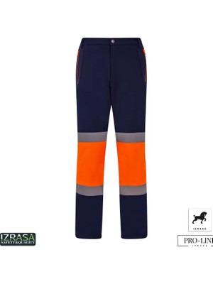 Izrasa™ Softshell Oxford Diz Takviyeli Reflektörlü Lacivert Iş Pantolonu Smp/n | Su Geçirmez, Nefes Alabilir, Teknik Outdoor Pantolon