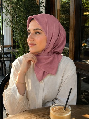 Bambu Kraş Eşarp - Gül Kurusu