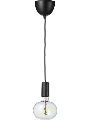 IKEA Modern Siyah LED Ampul - Şık Ev Ofis Dekoratif Aydınlatma - Modern Tasarım