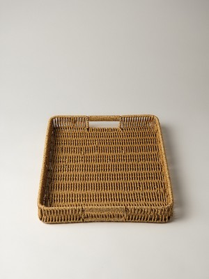 Minihol Paisley Rattan Tepsi (39 Cm)