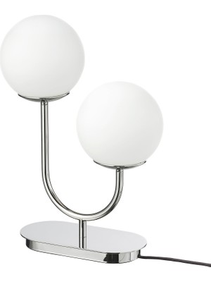 IKEA Modern Siyah Abajur 42 cm - Şık Ev Ofis Dekoratif Aydınlatma - Modern Tasarım