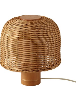 IKEA Modern Siyah Abajur 27 cm - Şık Ev Ofis Dekoratif Aydınlatma - Modern Tasarım