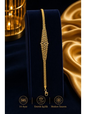 Aks Gold 14 Ayar Altın Muhteşem Şehrazat Bileklik 4,56 Gram 19 cm