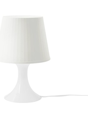 IKEA Modern Beyaz Abajur - Şık Ev Ofis Dekoratif Aydınlatma - Modern Tasarım