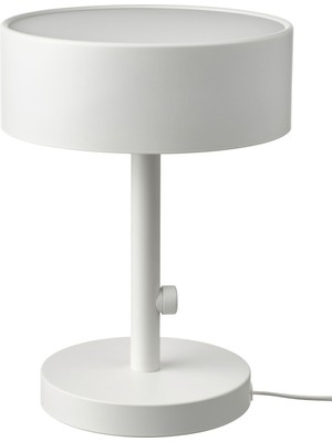 IKEA Modern Beyaz Masa Lambası 33 cm - Şık Ev Ofis Dekoratif Aydınlatma - Modern Tasarım