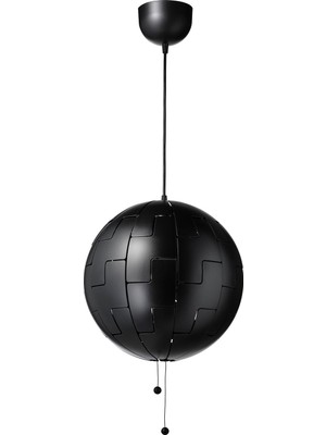 IKEA Modern Siyah Sarkıt Lamba 35 cm - Şık Ev Ofis Dekoratif Aydınlatma - Modern Tasarım