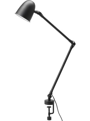 IKEA Modern Siyah Masa Lambası 12 cm - Şık Ev Ofis Dekoratif Aydınlatma - Modern Tasarım
