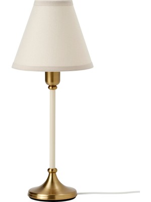 IKEA Modern Bej Abajur 54 cm - Şık Ev Ofis Dekoratif Aydınlatma - Modern Tasarım