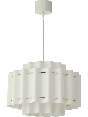 IKEA Modern Beyaz Sarkıt Lamba 50 cm - Şık Ev Ofis Dekoratif Aydınlatma - Modern Tasarım