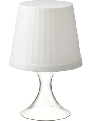 IKEA Modern Beyaz Masa Lambası 24 cm - Şık Ev Ofis Dekoratif Aydınlatma - Modern Tasarım