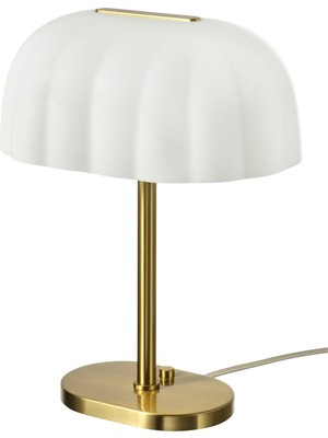 IKEA Modern Beyaz Abajur 39 cm - Şık Ev Ofis Dekoratif Aydınlatma - Modern Tasarım