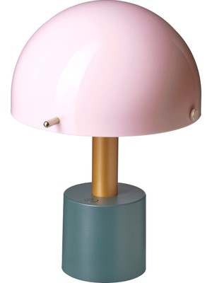 IKEA Modern Pembe Abajur 26 cm - Şık Ev Ofis Dekoratif Aydınlatma - Modern Tasarım