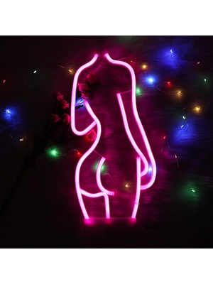 Happy Trend Enuolı Bayan Vücut Neon Tabela, Seksi, Kızlar Için Usb/güç Kaynağı, Neon Tabela, Bayanlar, Neon Tabela, Duvar Dekorasyonu Için, Neon Tabela, Led, Neon Lamba, Arkadaşlar Için, Hediyeler (Pembe)