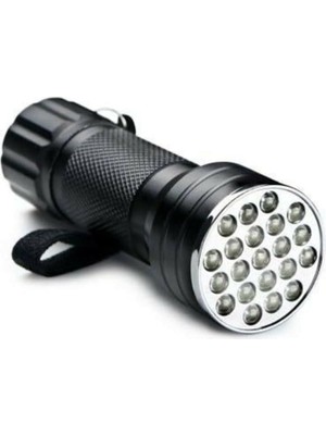 Happy Trend Gaman Uv Işık El Feneri, 21 LED Ultraviyole Mor Işık, Para ve Kimlik Kontrol Cihazı