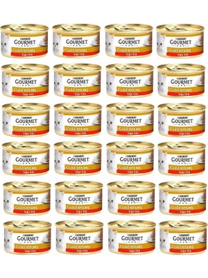 Happy Trend Gourmet Gold Kıyılmış Sığır Etli Yaş Kedi Maması (24 x 85 Gr)