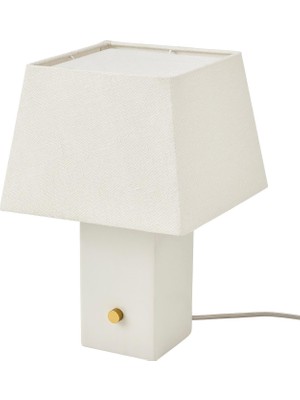 IKEA Modern Beyaz Abajur 35 cm - Şık Ev Ofis Dekoratif Aydınlatma - Modern Tasarım