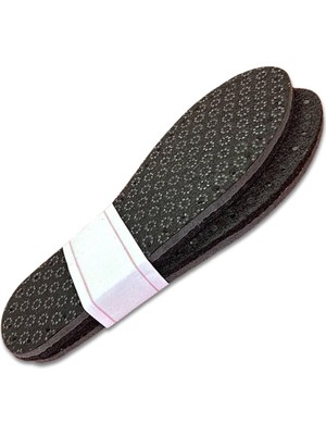 Happy Trend Ipekbazaar Panduf Patik Örmek Için Kaydırmaz Siyah Keçe Alt Tabanlık, 3 Katlı, 8-10MM Kalınlıkta Delikli Yün Keçe Ev Ofis Içi Panduf Terlik Ayakkabı Tabanı (6 Çift Siyah, 39-40)